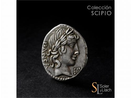 REPÚBLICA ROMANA. Denario. 90 a.C. VIBIA. C. Vibius C.f. Pan