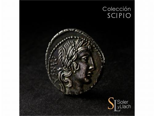 REPÚBLICA ROMANA. Denario. 90 a.C. VIBIA. C. Vibius C.f. Pan