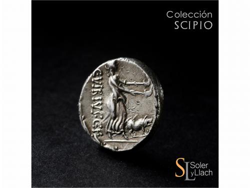 REPÚBLICA ROMANA. Denario. 90 a.C. VIBIA. C. Vibius C.f. Pan