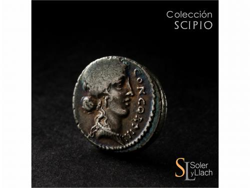 REPÚBLICA ROMANA. Denario. 52 a.C. VINICIA. L. Vinicius. Anv