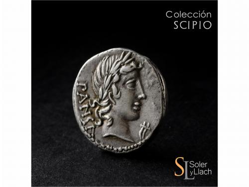 REPÚBLICA ROMANA. Denario. 90 a.C. VIBIA. C. Vibius C.f. Pan