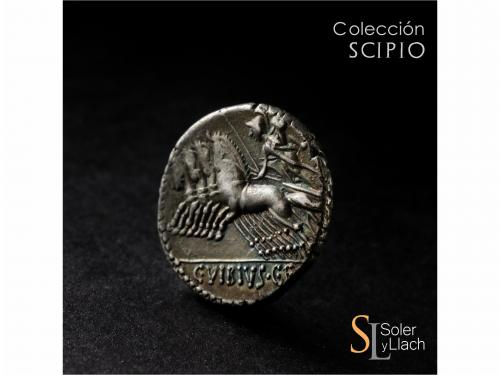 REPÚBLICA ROMANA. Denario. 90 a.C. VIBIA. C. Vibius C.f. Pan