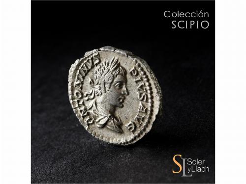 IMPERIO ROMANO. Denario. Acuñada el 201-210 d.C. CARACALLA. 