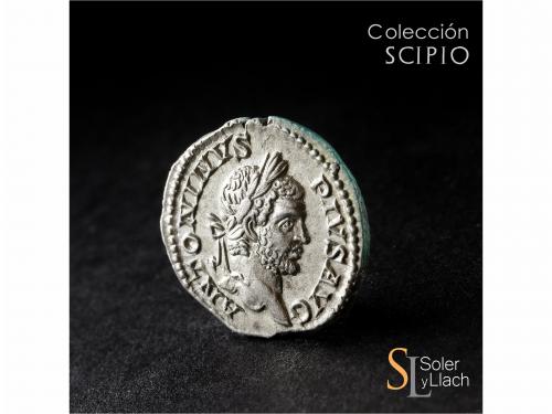 IMPERIO ROMANO. Denario. Acuñada el 201-210 d.C. CARACALLA. 