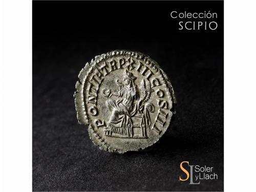 IMPERIO ROMANO. Denario. Acuñada el 201-210 d.C. CARACALLA. 