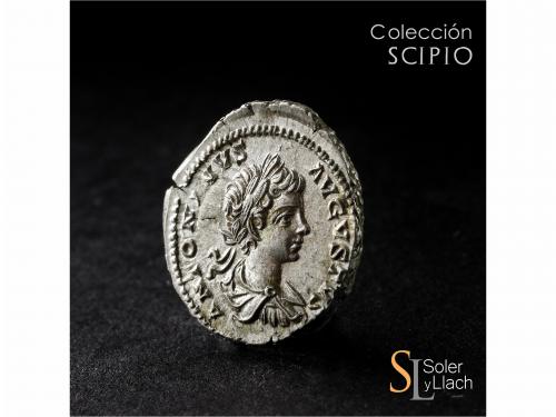 IMPERIO ROMANO. Denario. Acuñada el 199-201 d.C. CARACALLA. 