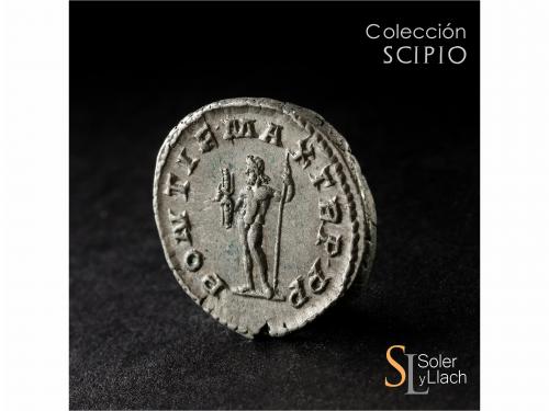 IMPERIO ROMANO. Denario. Acuñada el 217-218 d.C. MACRINO. An