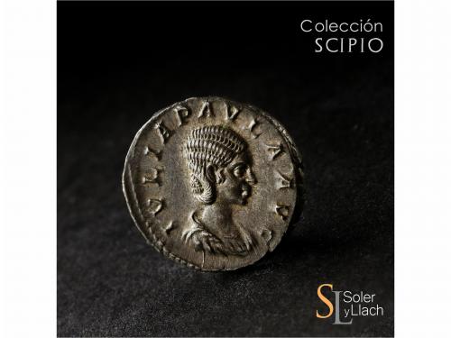 IMPERIO ROMANO. Denario. Acuñada el 219 d.C. JULIA PAULA. An