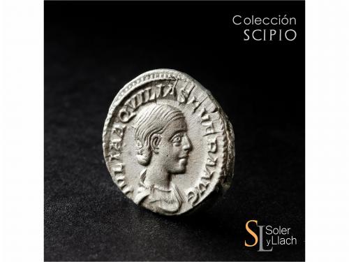 IMPERIO ROMANO. Denario. Acuñada el 220 d.C. AQUILIA SEVERA.