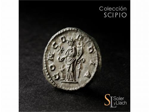 IMPERIO ROMANO. Denario. Acuñada el 220 d.C. AQUILIA SEVERA.