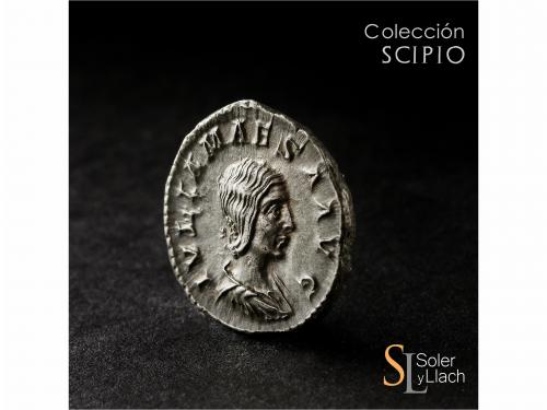 IMPERIO ROMANO. Denario. Acuñada el 223 d.C. JULIA MAESA. An