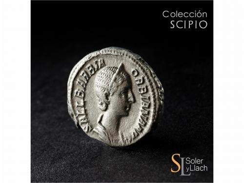 IMPERIO ROMANO. Denario. Acuñada el 225-226 d.C. ORBIANA. An