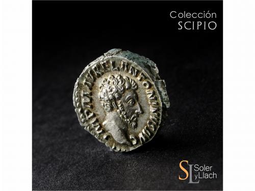 IMPERIO ROMANO. Denario. Acuñada el 161-162 d.C. MARCO AUREL