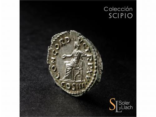 IMPERIO ROMANO. Denario. Acuñada el 161-162 d.C. MARCO AUREL