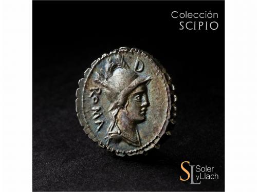 REPÚBLICA ROMANA. Denario. 80 a.C. POBLICIA. C. Poblicius Q.