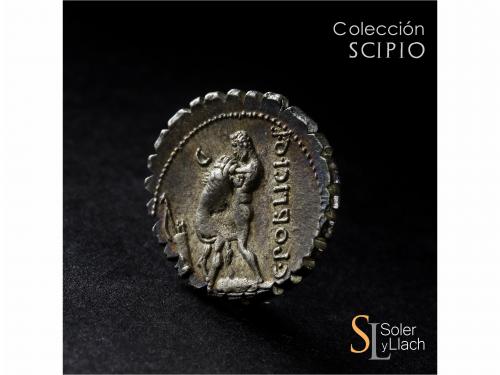 REPÚBLICA ROMANA. Denario. 80 a.C. POBLICIA. C. Poblicius Q.