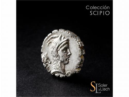 REPÚBLICA ROMANA. Denario. 64 a.C. ROSCIA. L. Roscius. ITALI