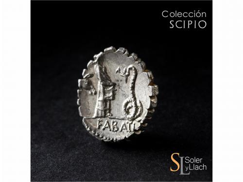 REPÚBLICA ROMANA. Denario. 64 a.C. ROSCIA. L. Roscius. ITALI