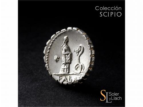 REPÚBLICA ROMANA. Denario. 64 a.C. ROSCIA. L. Roscius. ITALI