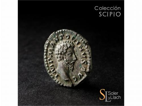 IMPERIO ROMANO. Denario. Acuñada el 162-163 d.C. MARCO AUREL