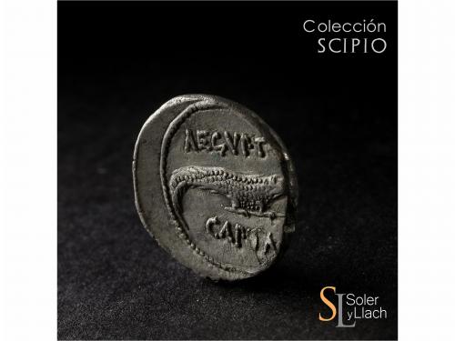 IMPERIO ROMANO. Denario. Acuñada el 28 a.C. OCTAVIO. Ceca or