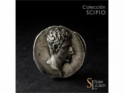 IMPERIO ROMANO. Denario. Acuñada el 18-16 a.C. AUGUSTO. Colo