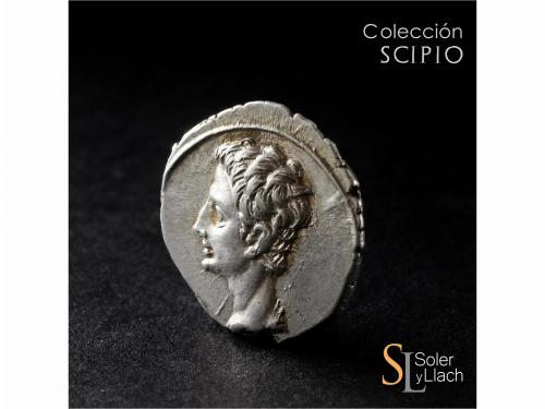 IMPERIO ROMANO. Denario. Acuñada el 27 a.C.-14 d.C. AUGUSTO.