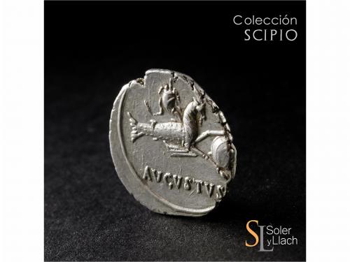 IMPERIO ROMANO. Denario. Acuñada el 27 a.C.-14 d.C. AUGUSTO.