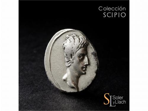 IMPERIO ROMANO. Denario. Acuñada el 27 a.C.-14 d.C. AUGUSTO.