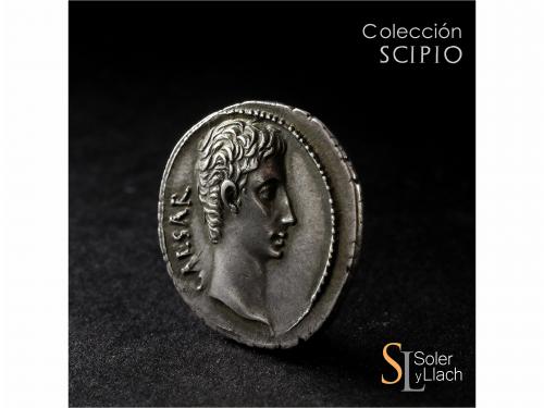 IMPERIO ROMANO. Denario. Acuñada el 21-20 a.C. AUGUSTO. Samo