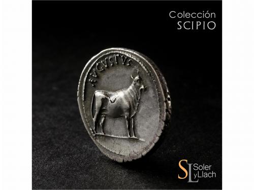 IMPERIO ROMANO. Denario. Acuñada el 21-20 a.C. AUGUSTO. Samo