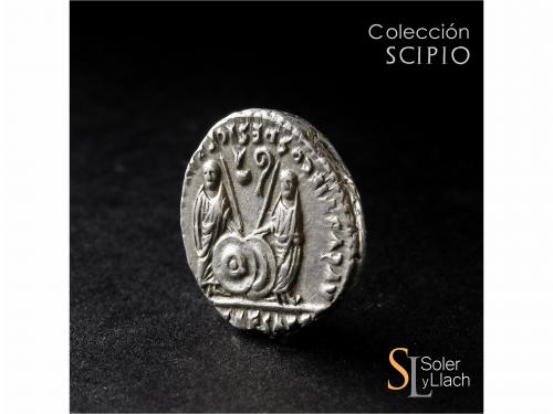 IMPERIO ROMANO. Denario. Acuñada el 7-6 a.C. AUGUSTO. LUGDUN