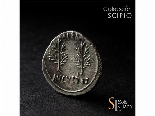 IMPERIO ROMANO. Denario. Acuñada el 20-19 a.C. AUGUSTO. Colo