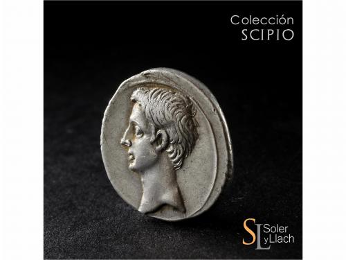 IMPERIO ROMANO. Denario. Acuñada el 32-29 a.C. OCTAVIO. Anv.