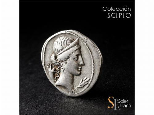 IMPERIO ROMANO. Denario. Acuñada el 32-29 a.C. OCTAVIO. Anv.