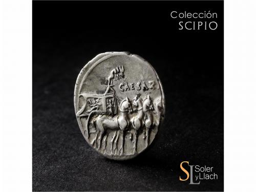 IMPERIO ROMANO. Denario. Acuñada el 18 a.C. AUGUSTO. COLONIA