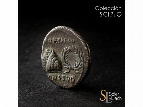IMPERIO ROMANO. Denario. Acuñada el 18 a.C. AUGUSTO. COLONIA