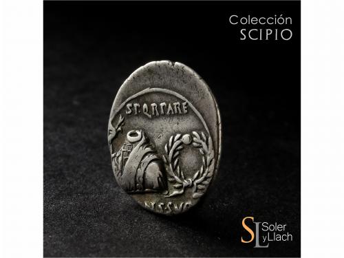 IMPERIO ROMANO. Denario. Acuñada el 18 a.C. AUGUSTO. COLONIA