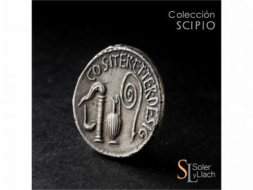 IMPERIO ROMANO. Denario. Acuñada el 37 a.C. OCTAVIO. CECA VO