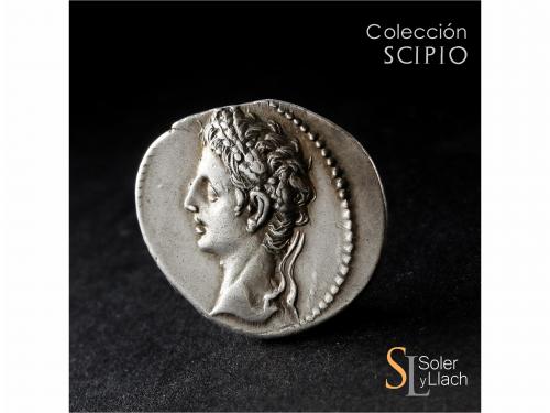 IMPERIO ROMANO. Denario. Acuñada el 20-19 a.C. AUGUSTO. COLO