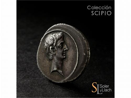 IMPERIO ROMANO. Denario. Acuñada el 29-27 a.C. OCTAVIO. Anv.