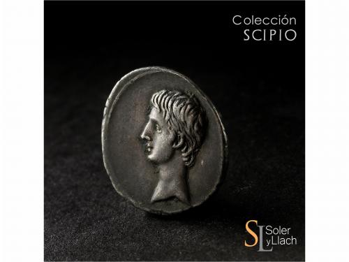 IMPERIO ROMANO. Denario. Acuñada el 27 a.C. AUGUSTO. Anv.: B