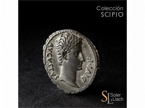 IMPERIO ROMANO. Denario. Acuñada el 15-13 a.C. AUGUSTO. LUGD