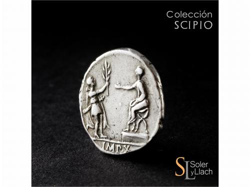 IMPERIO ROMANO. Denario. Acuñada el 15-13 a.C. AUGUSTO. LUGD