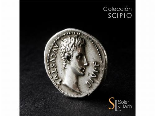 IMPERIO ROMANO. Denario. Acuñada el 15-13 a.C. AUGUSTO. LUGD