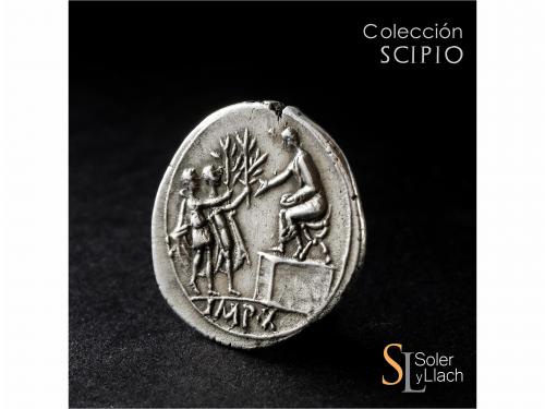 IMPERIO ROMANO. Denario. Acuñada el 15-13 a.C. AUGUSTO. LUGD