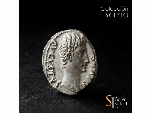 IMPERIO ROMANO. Denario. Acuñada el 15-13 a.C. AUGUSTO. LUGD