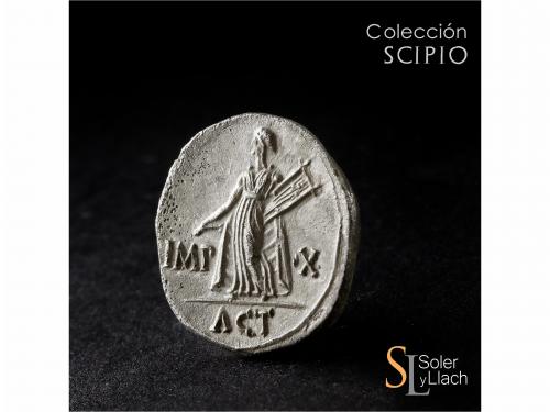 IMPERIO ROMANO. Denario. Acuñada el 15-13 a.C. AUGUSTO. LUGD