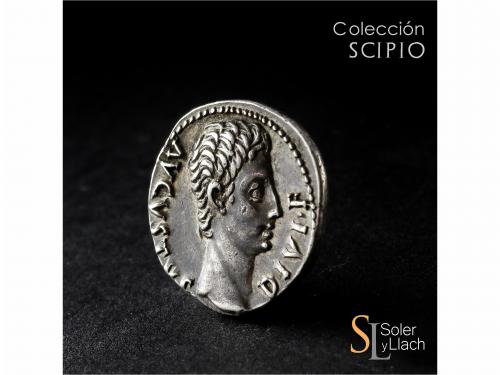 IMPERIO ROMANO. Denario. Acuñada el 15-13 a.C. AUGUSTO. LUGD