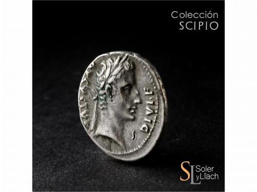 IMPERIO ROMANO. Denario. Acuñada el 11-10 a.C. AUGUSTO. LUGD